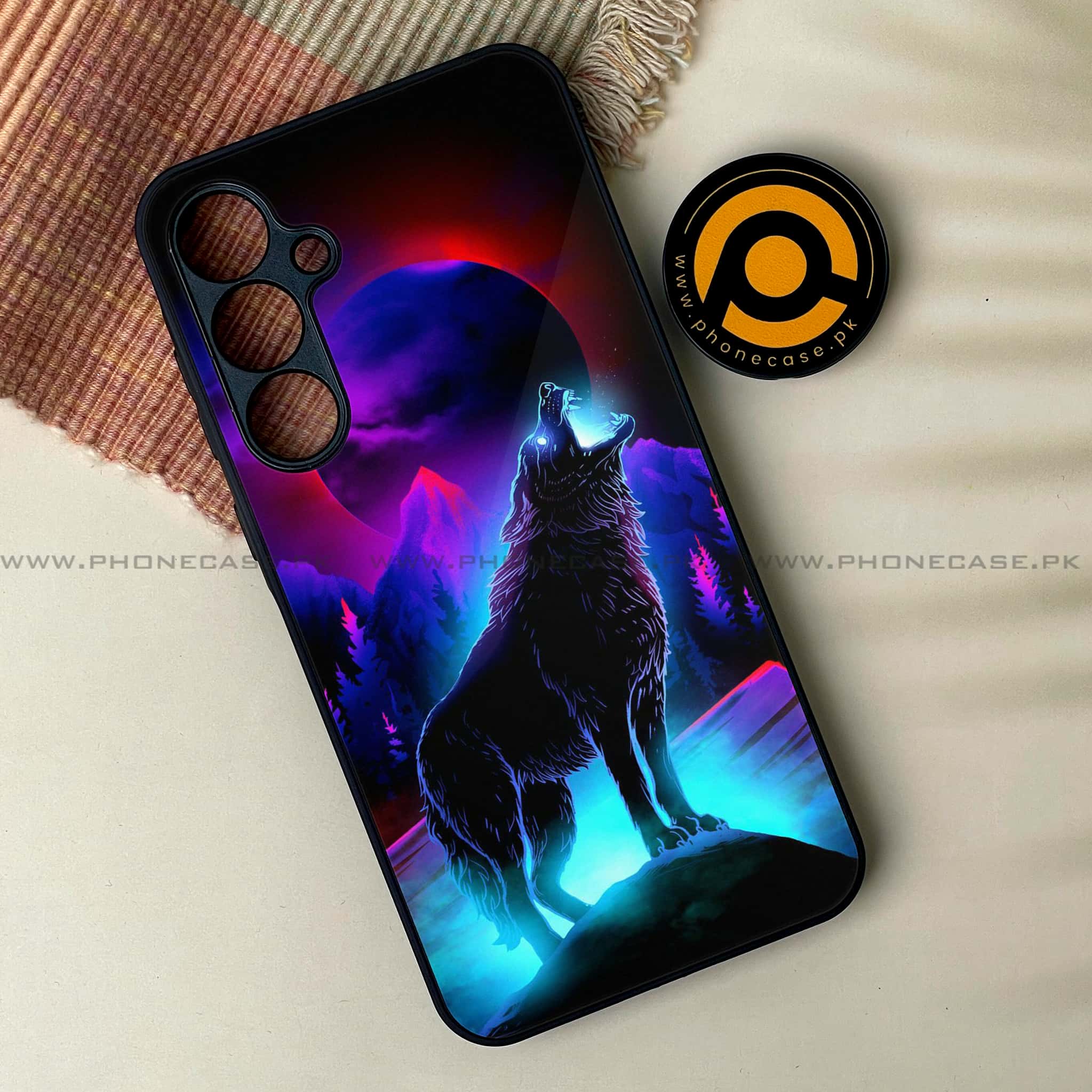 Samsung Galaxy S24 FE - Wolf Series - Premium Metal Printed soft Bumper shock Proof Case