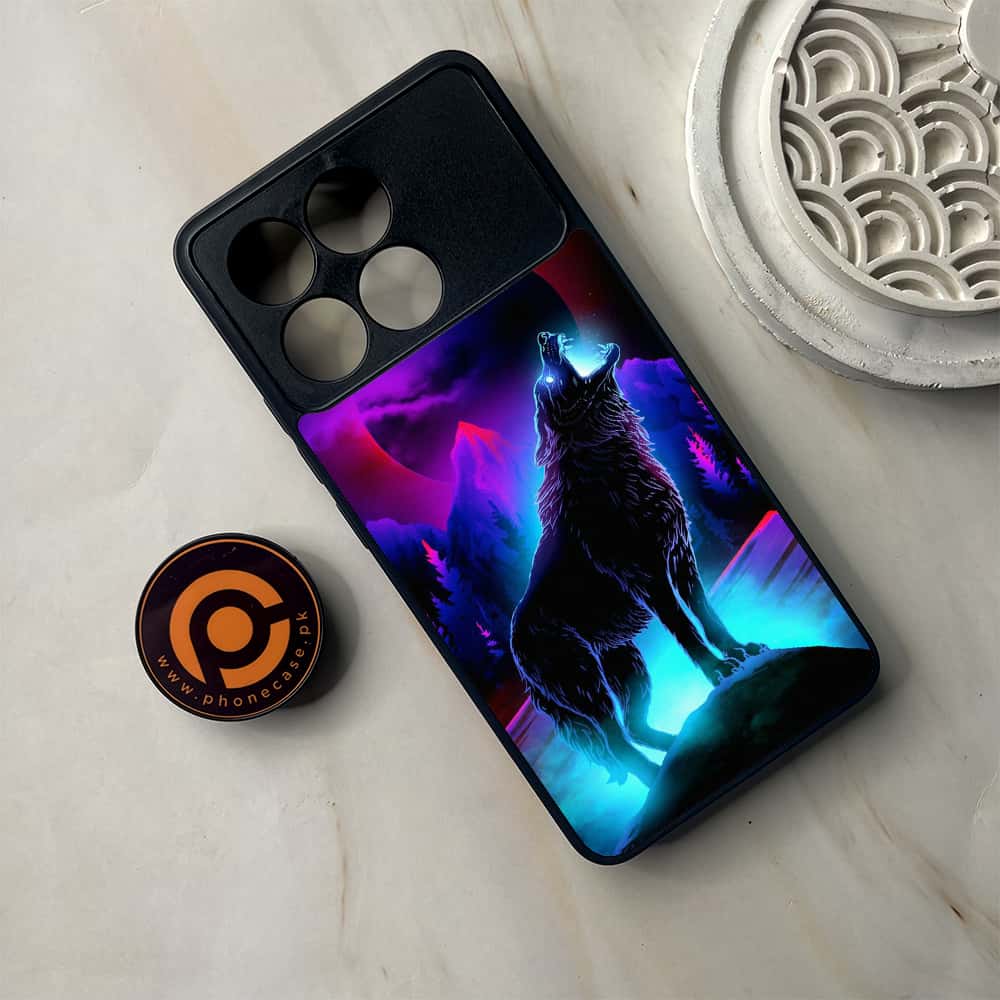 Xiaomi Poco F6 Pro - Wolf Series - Premium Metal Printed soft Bumper shock Proof Case