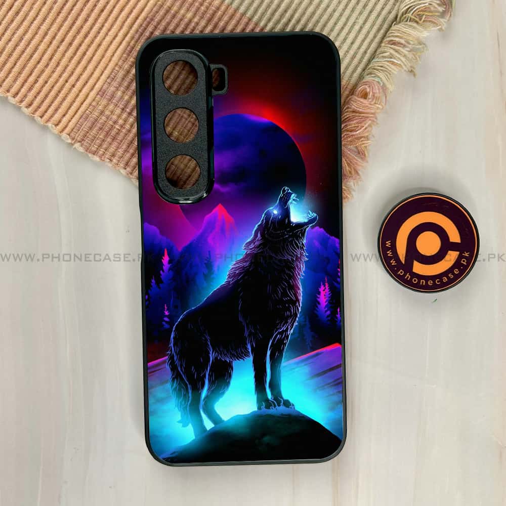 Infinix Hot 60i - Wolf Series - Premium Metal Printed soft Bumper shock Proof Case