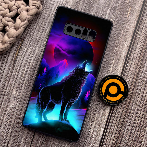 Samsung Galaxy Note 8 -Wolf Design 2  - Premium Metal Printed soft Bumper shock Proof Case CS-33850