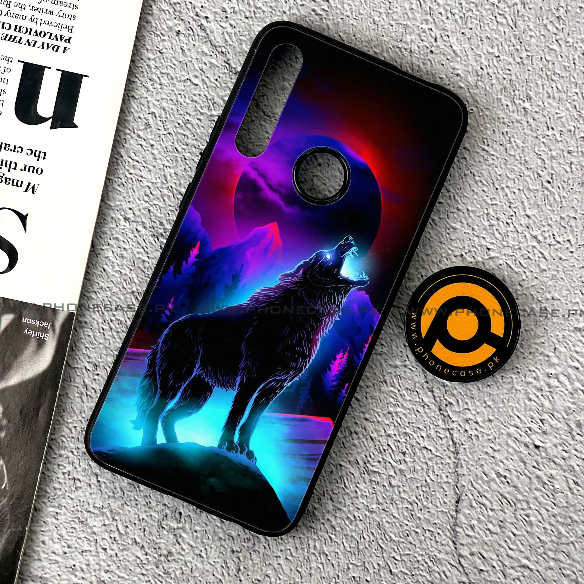 Huawei Y9 Prime (2019) - Wolf Series - Premium Printed Glass soft Bumper shock Proof Case