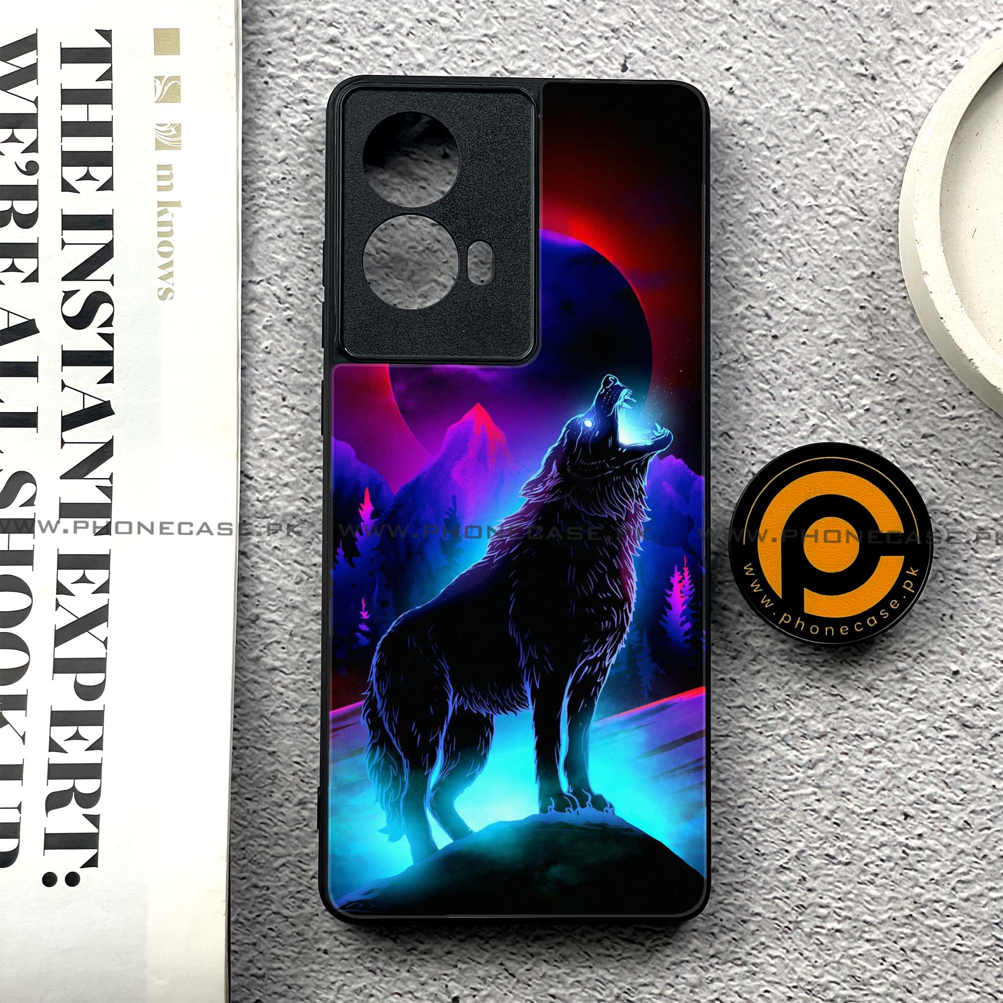 Moto G85 - Wolf Series - Premium Printed Glass soft Bumper shock Proof Case