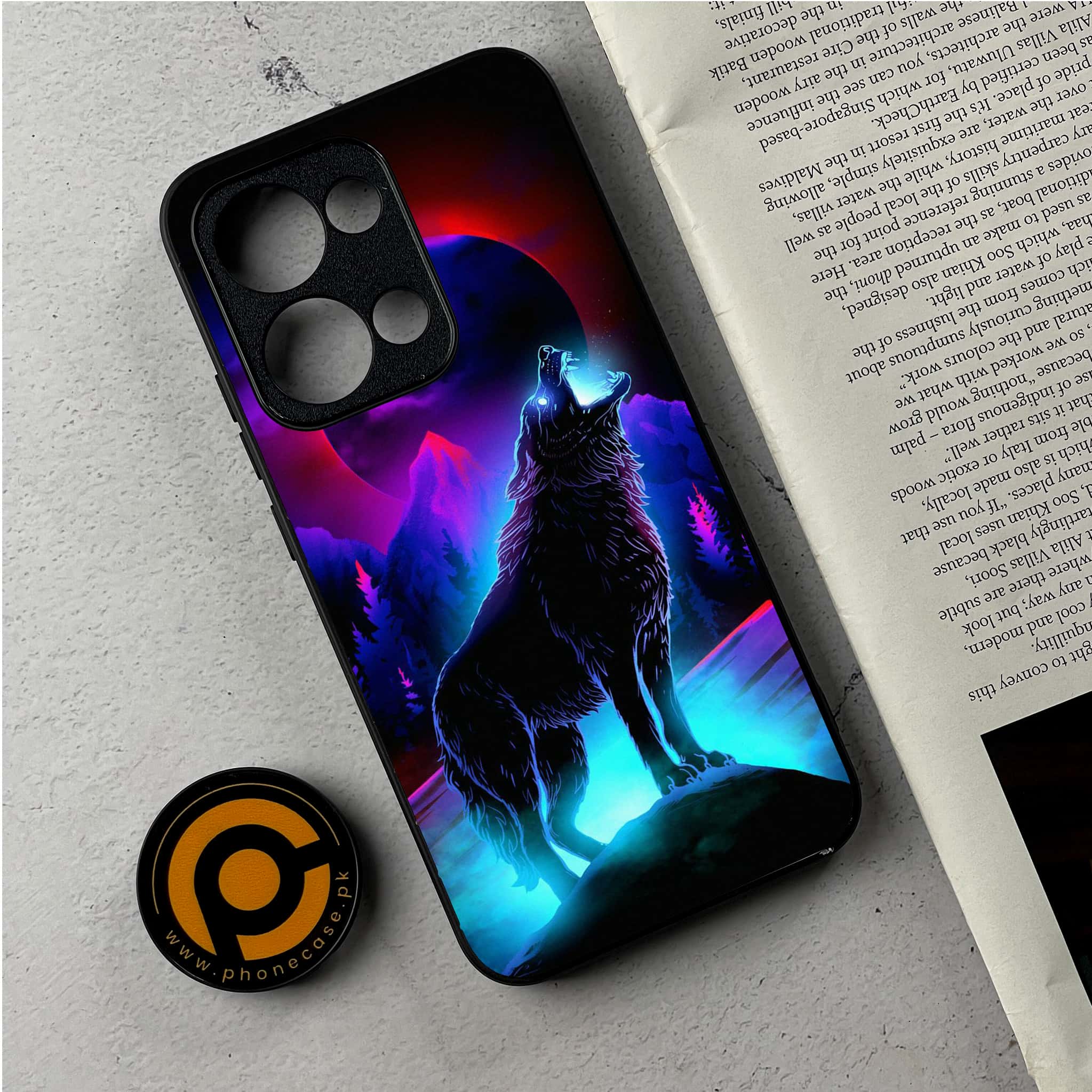 Oppo Reno 13 - Wolf Series - Premium Metal Printed Soft Bumper Shockproof Case