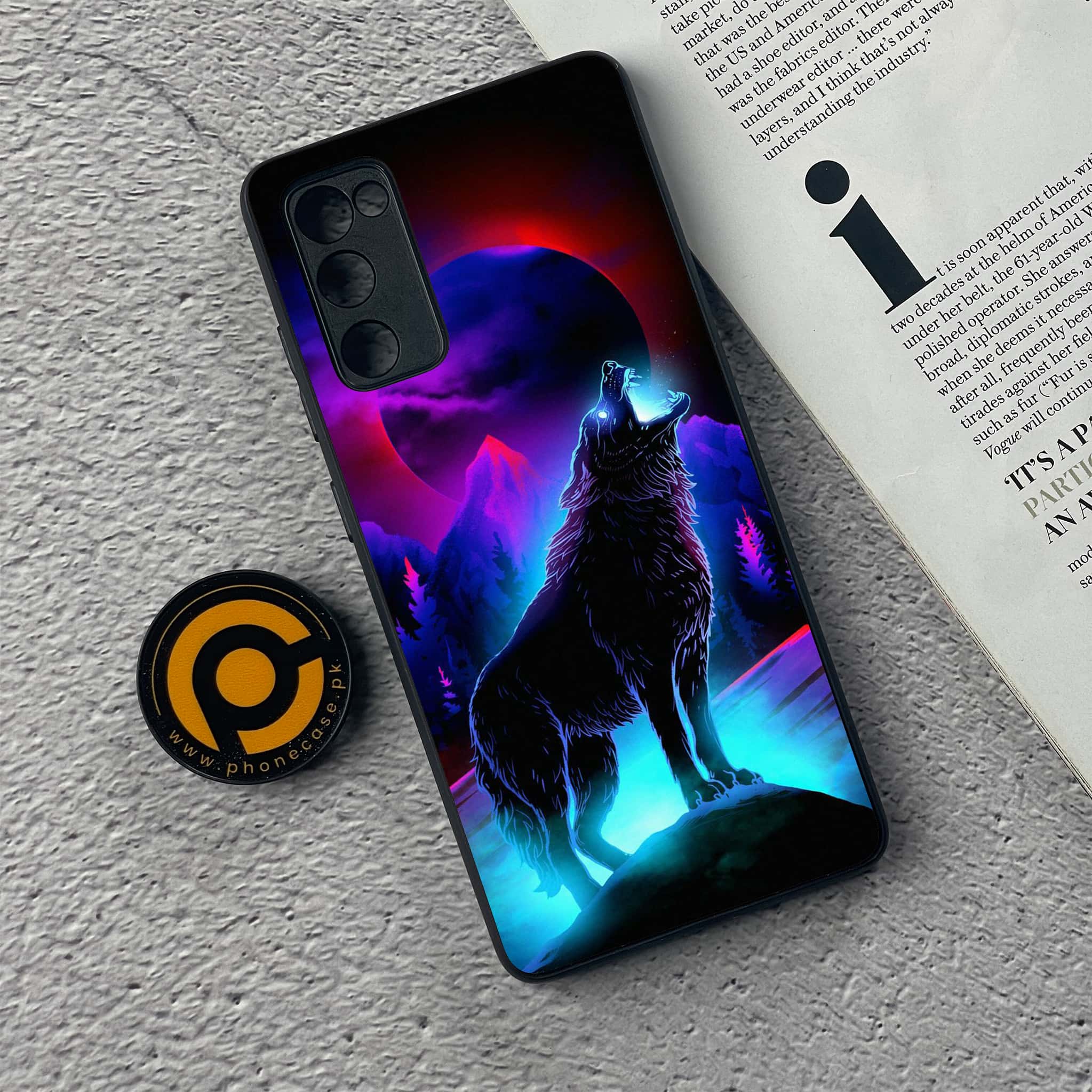 Samsung Galaxy S20 FE Wolf Series Premium Printed Glass soft Bumper shock Proof Case