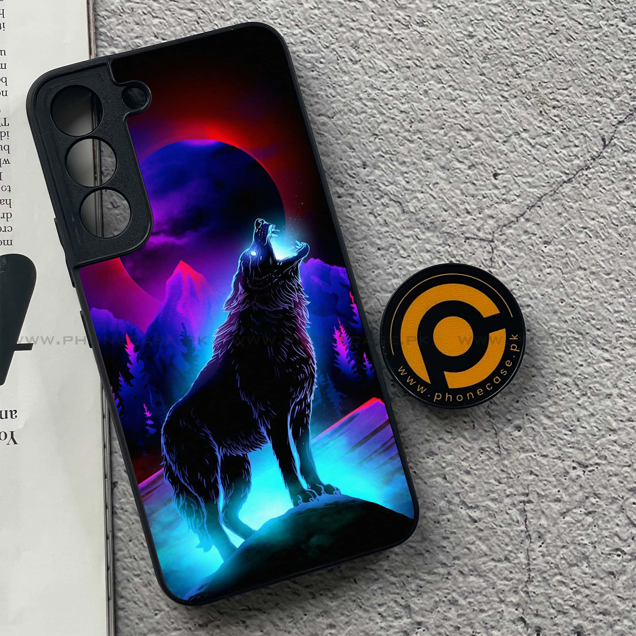 Samsung Galaxy S22 - Wolf Series - Premium Metal Printed soft Bumper shock Proof Case