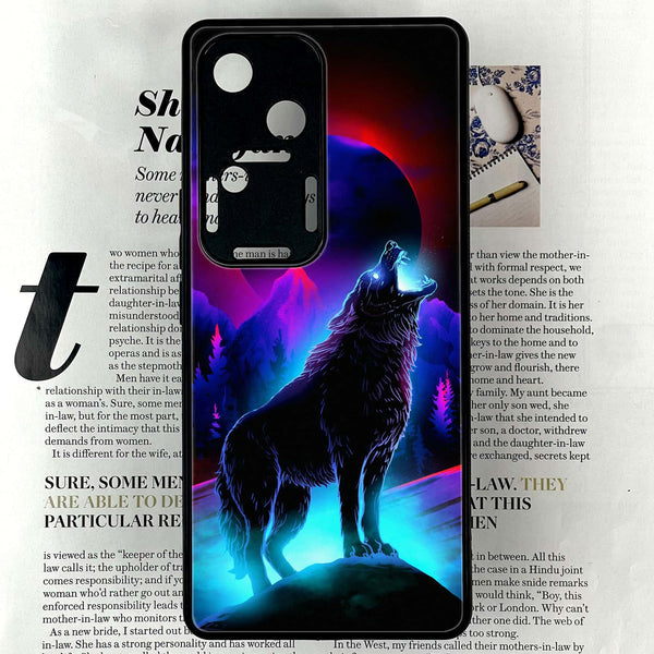 Vivo V30 - Wolf Design 2 - Premium Printed Glass soft Bumper shock Proof Case CS-22358