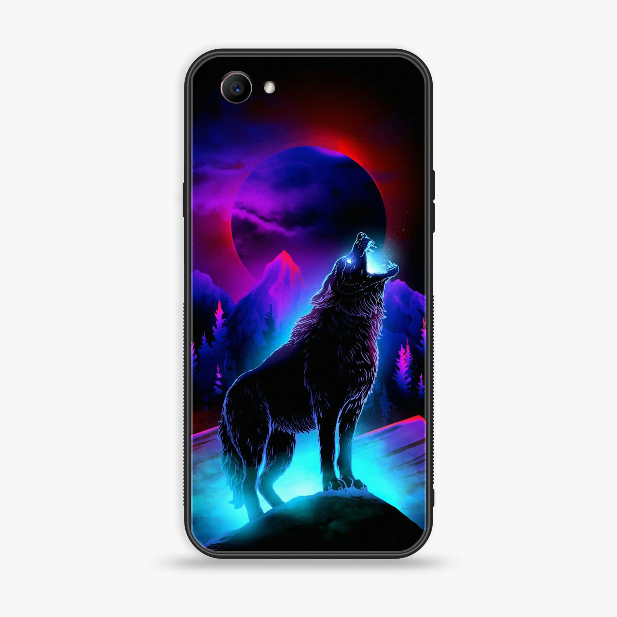 Oppo F7 Youth - Wolf Series - Premium Printed Glass soft Bumper shock Proof Case