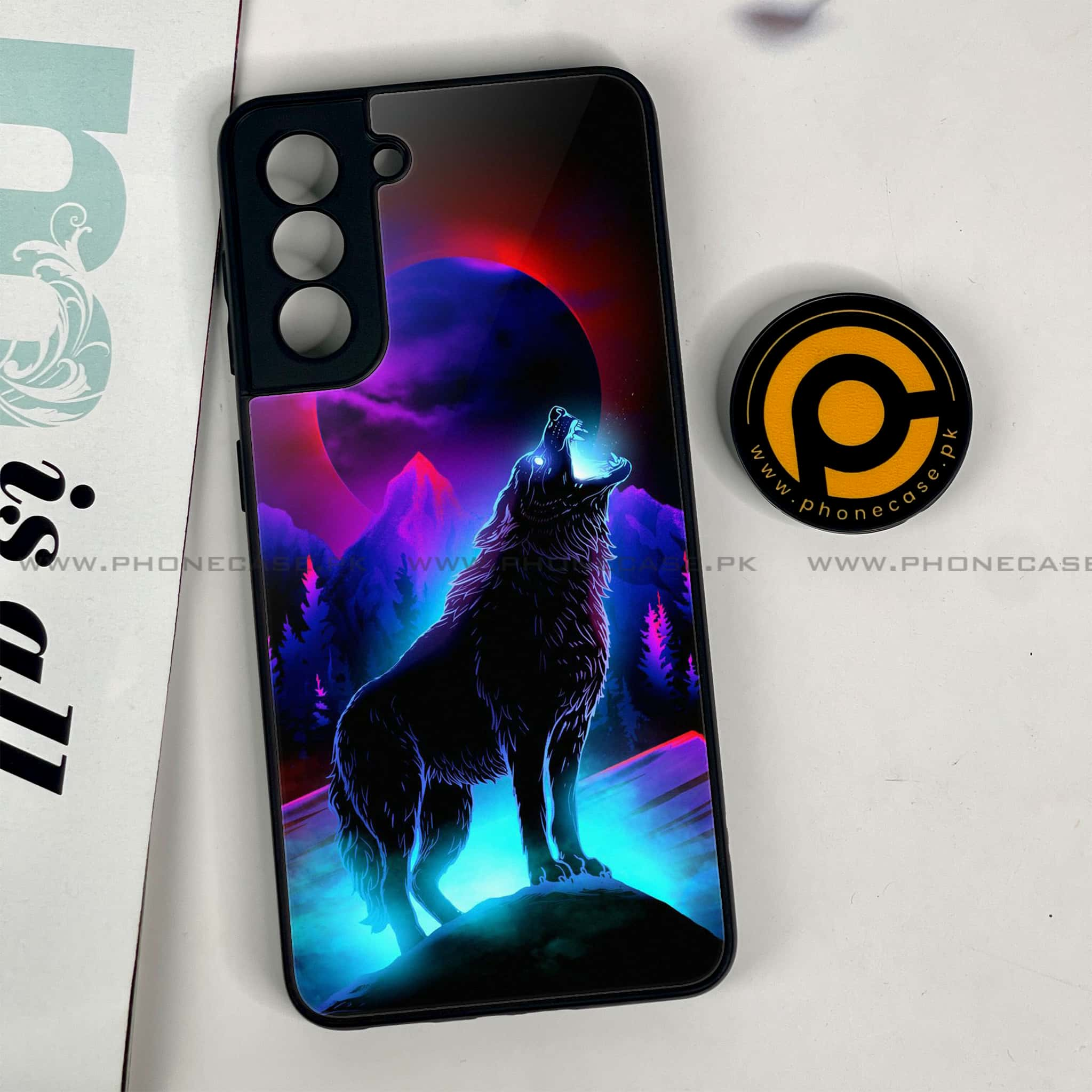 Samsung Galaxy S21 - Wolf Series - Premium Printed Glass soft Bumper shock Proof Case