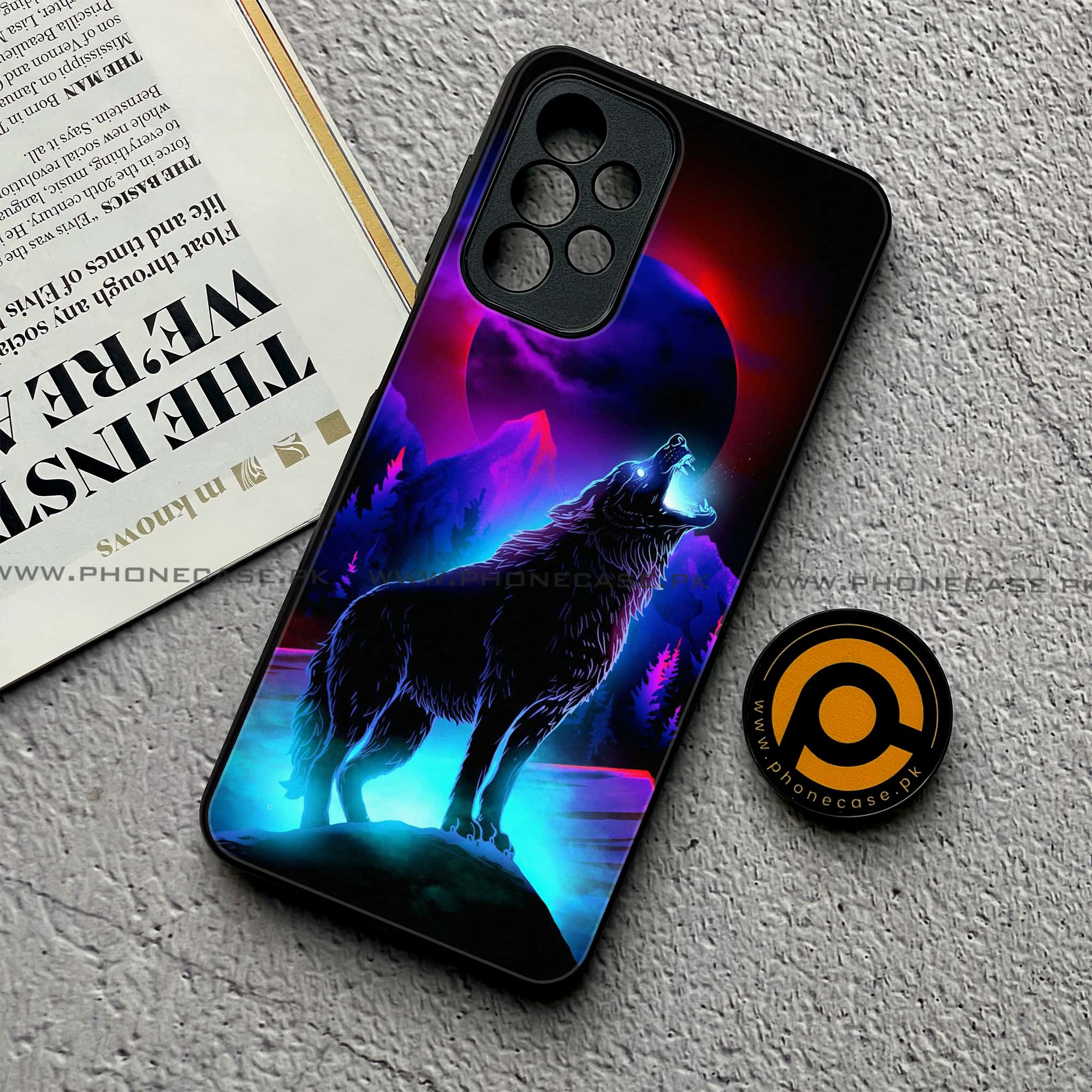 Samsung Galaxy A23- Wolf Series - Premium Printed Glass soft Bumper shock Proof Case