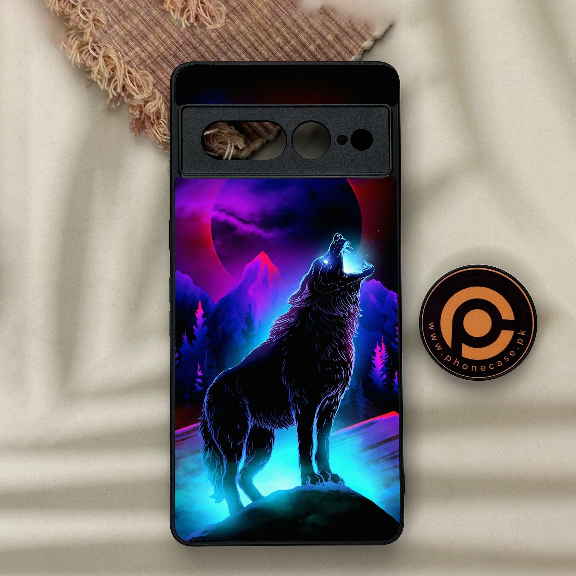 Google Pixel 7 Pro - Wolf Series - Premium Metal Printed soft Bumper Shock Proof Case