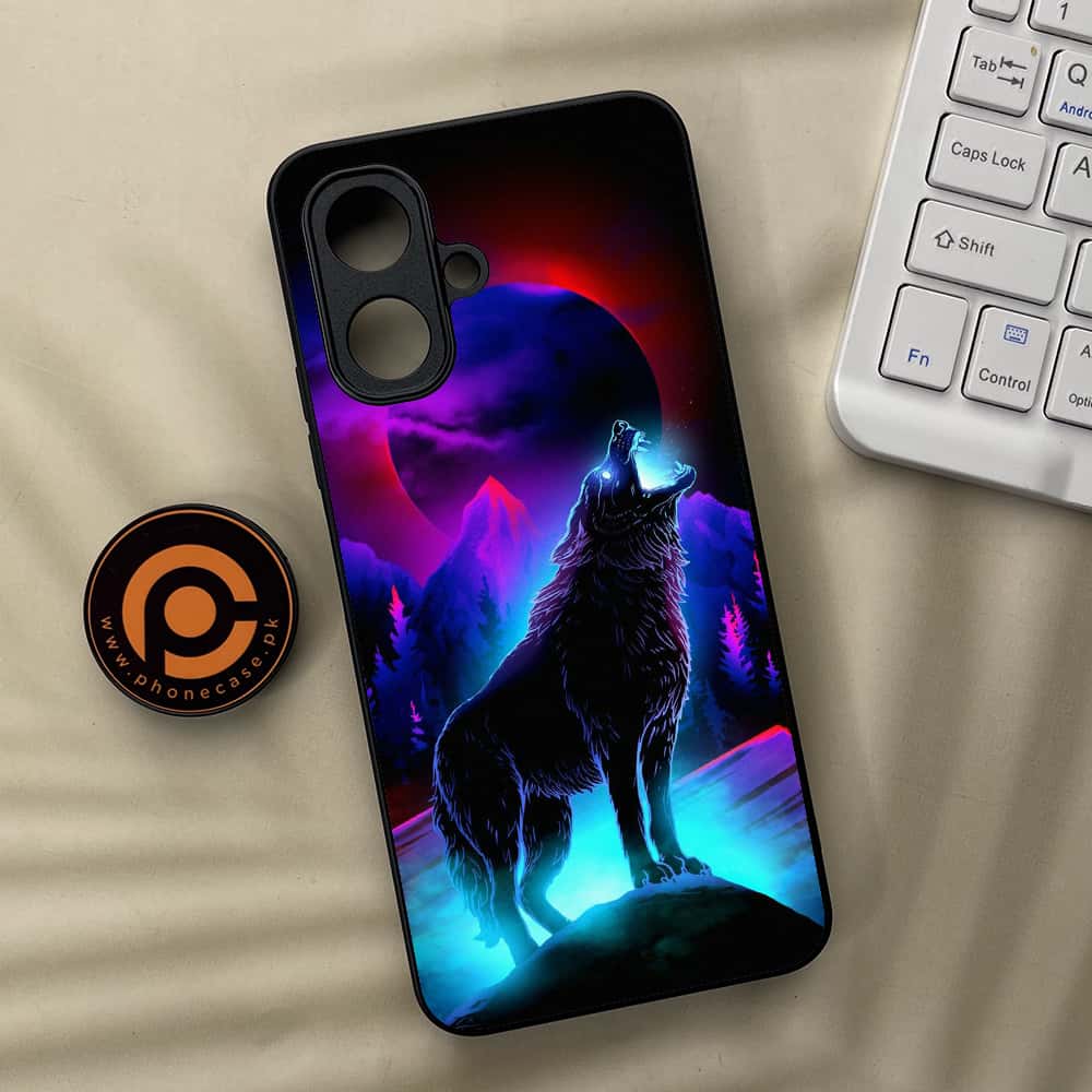 Tecno Spark Go 2 - Wolf Series - Premium Metal Printed soft Bumper Shock Proof Case