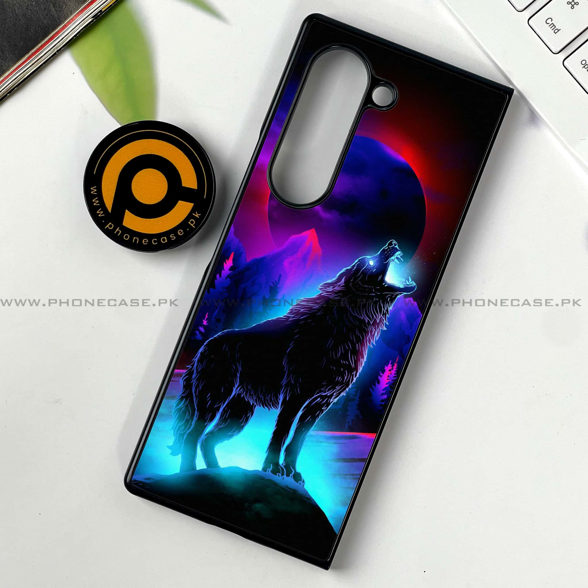 Samsung Galaxy Z Fold 6 - Wolf Series - Premium Printed Metal soft Bumper shock Proof Case