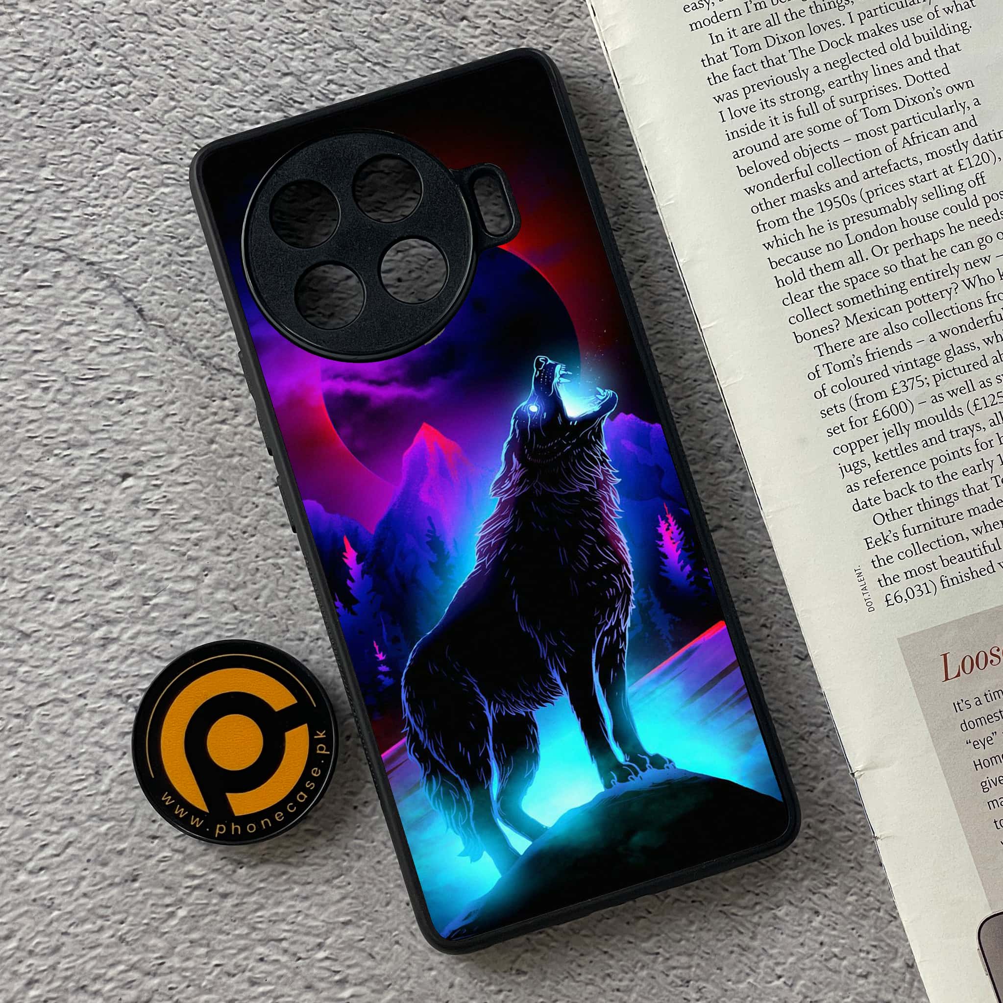 Tecno Spark 20 pro plus - Wolf Series - Premium Printed Glass soft Bumper shock Proof Case