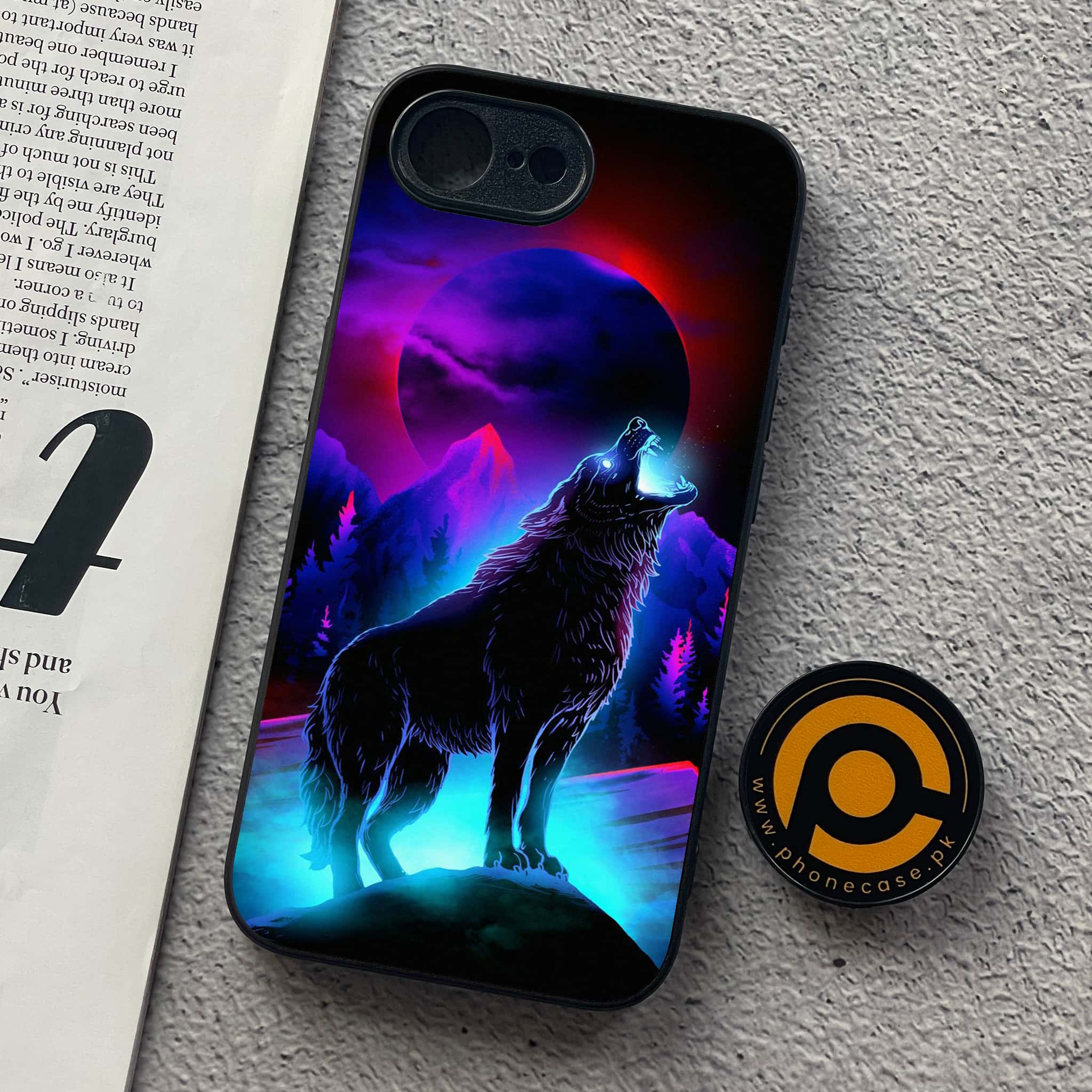 iPhone 16e - Wolf Series - Premium Metal  Printed soft Bumper shock Proof Case