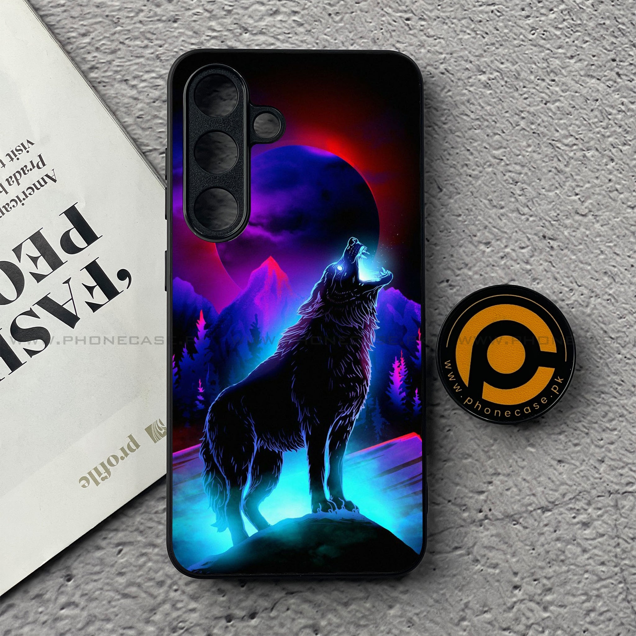 Samsung Galaxy S25 FE - Wolf Series - Premium Metal Printed soft Bumper shock Proof Case