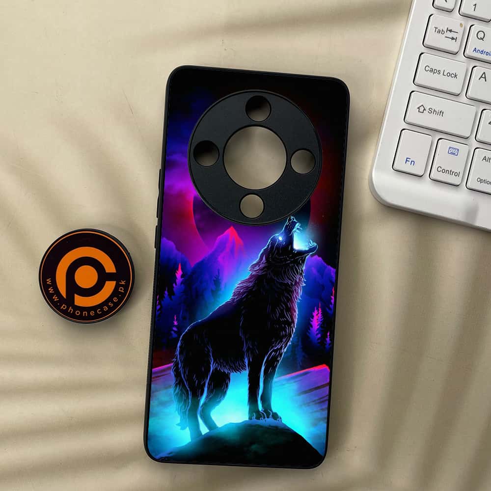 HONOR X9b 5G - Wolf Series - Premium Metal  Printed soft Bumper shock Proof Case
