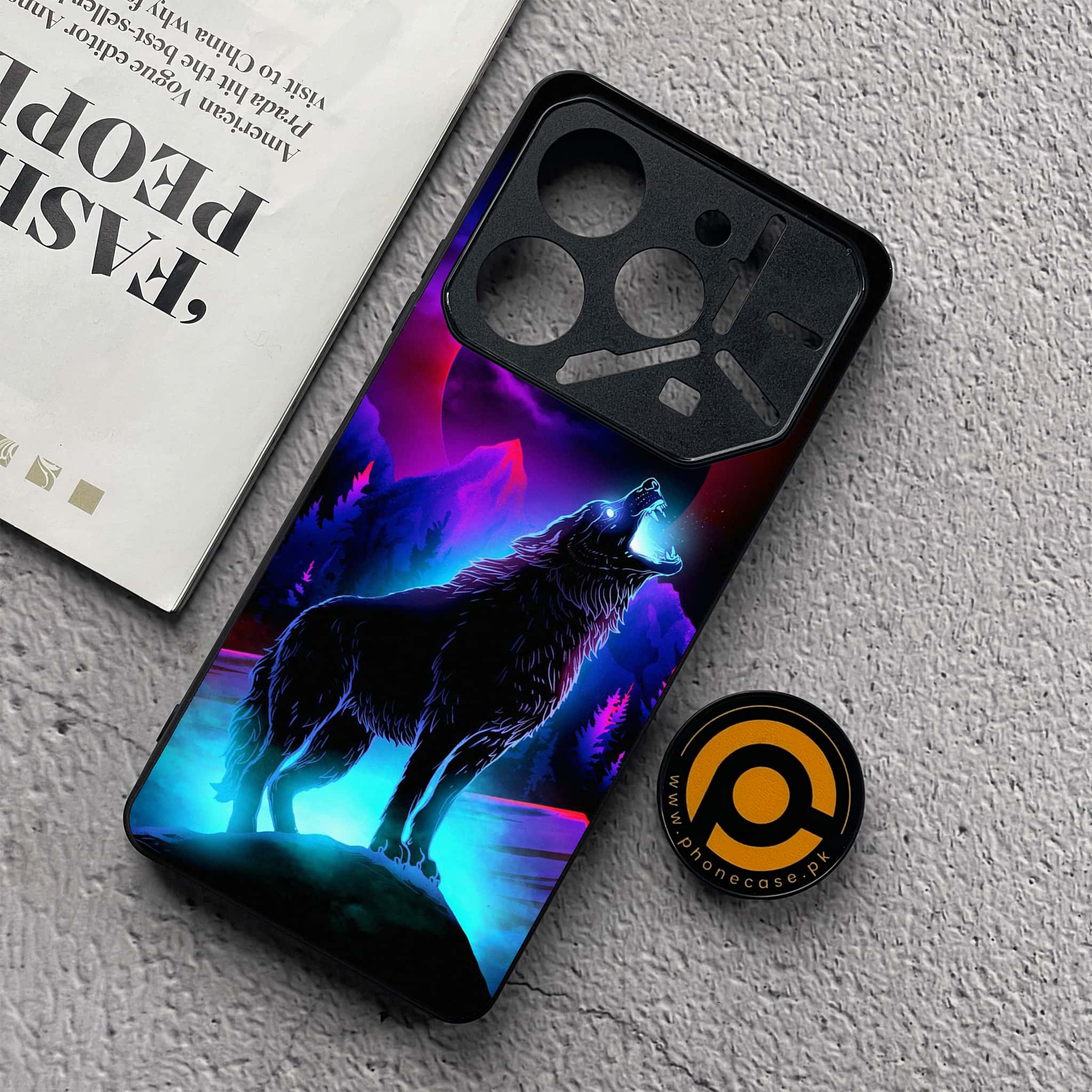 Tecno Pova 6 Neo - Wolf Series - Premium Metal  Printed soft Bumper shock Proof Case