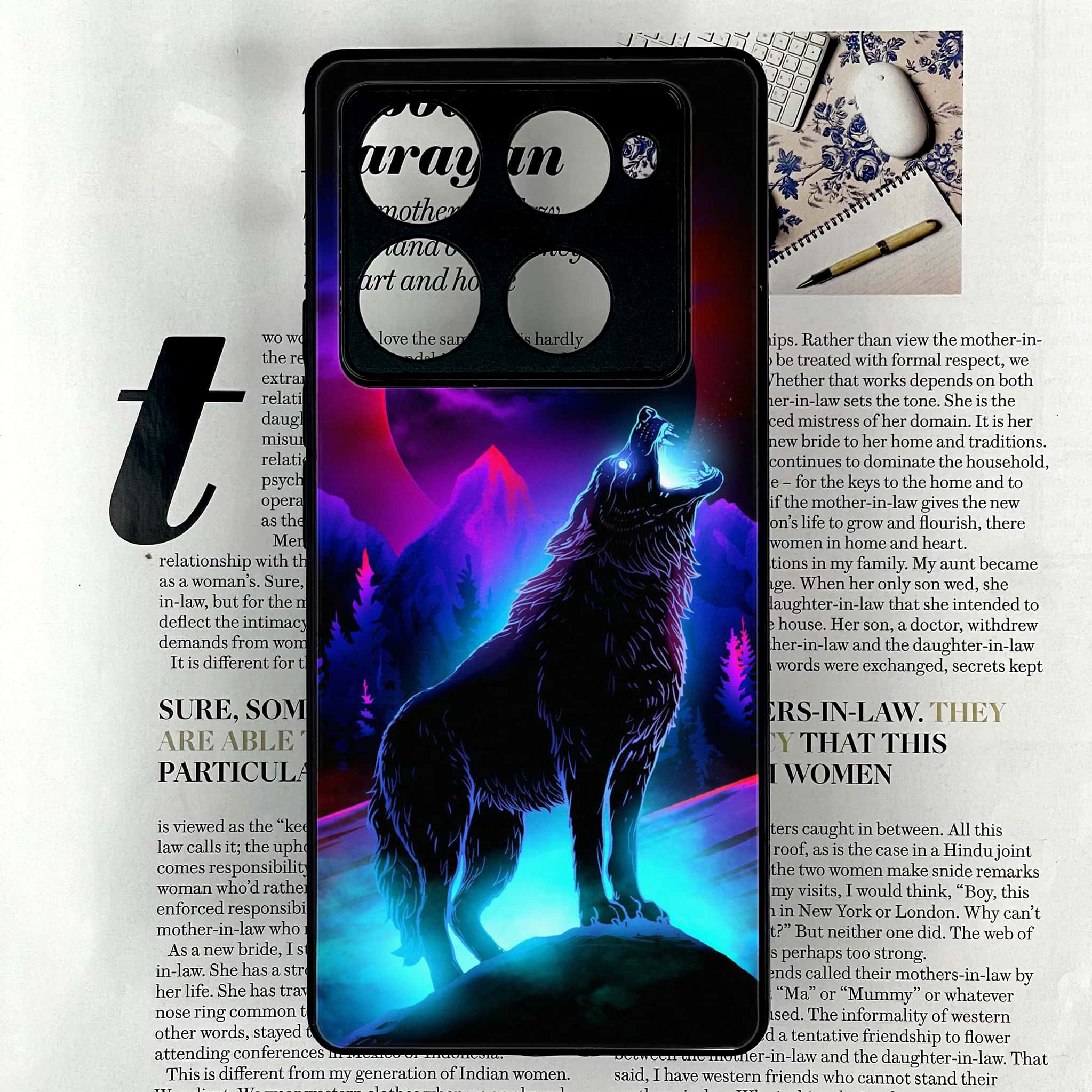 Infinix Note 40 Pro Plus - Wolf Series - Premium Metal Printed soft Bumper shock Proof Case