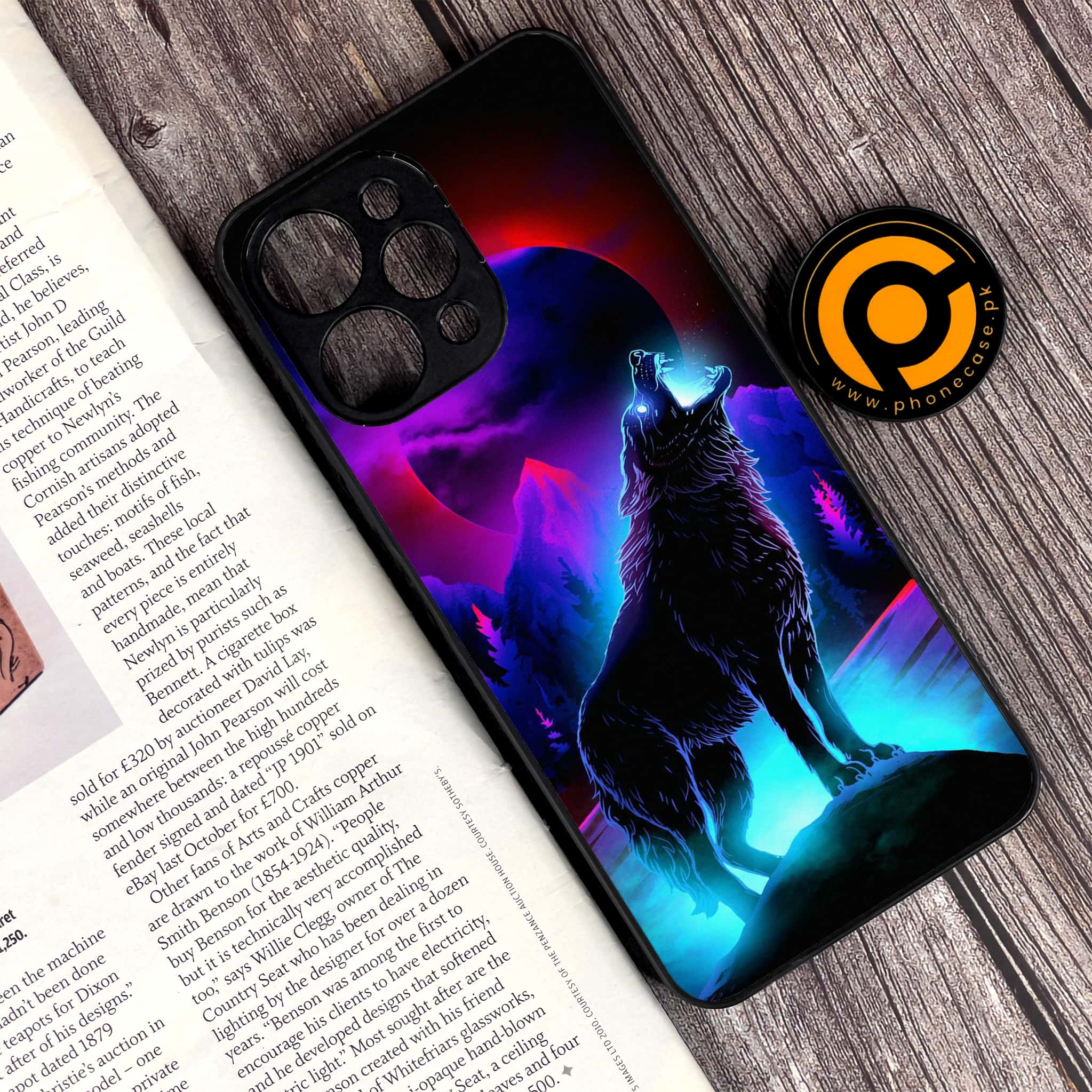 Xiaomi Redmi 12 - Wolf Series - Premium Printed Glass soft Bumper shock Proof Case