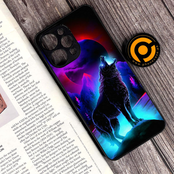 Xiaomi Redmi 12 - Wolf Design 2 - Premium Printed Glass soft Bumper shock Proof Case  CS-39785