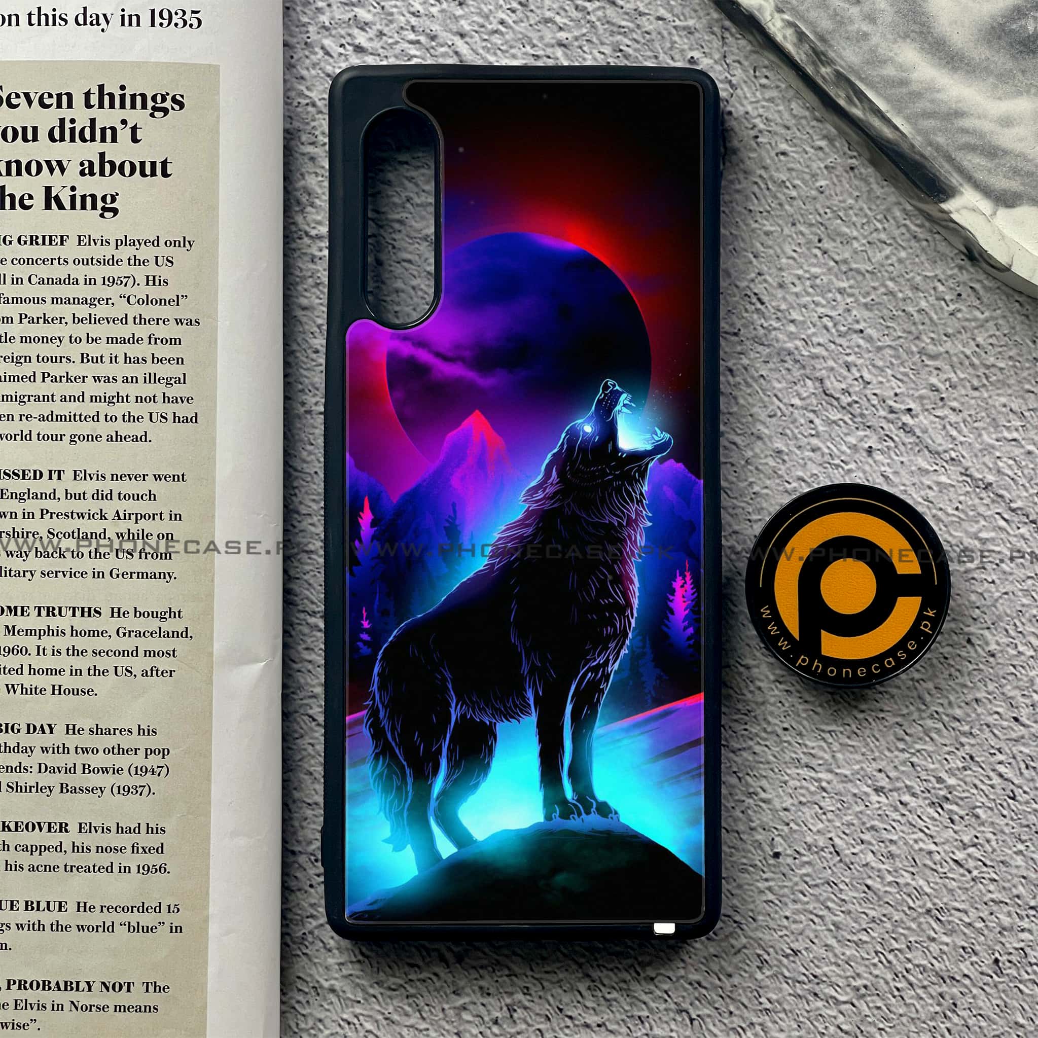 LG G9 - Wolf Series - Premium Metal Printed soft Bumper shock Proof Case