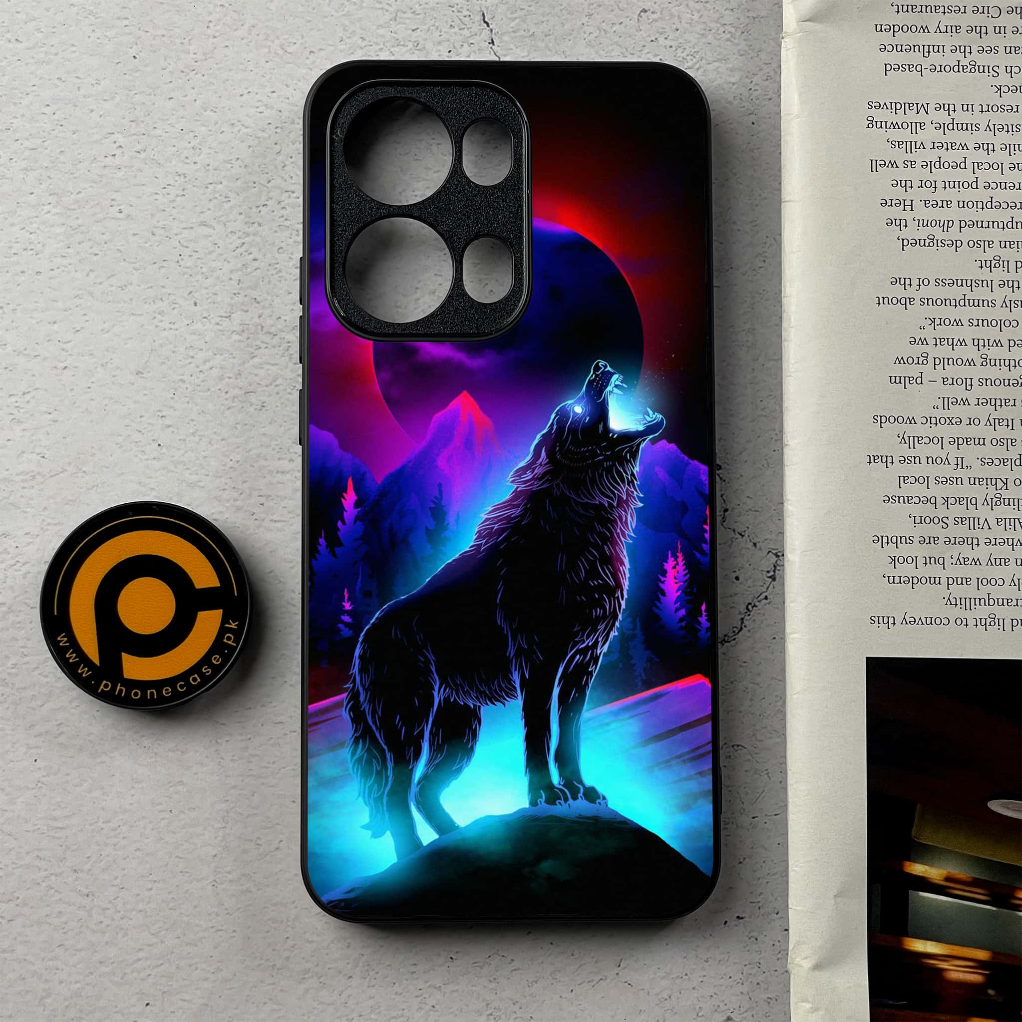 Oppo Reno 13 Pro - Wolf Series - Premium Metal Printed Soft Bumper Shockproof Case