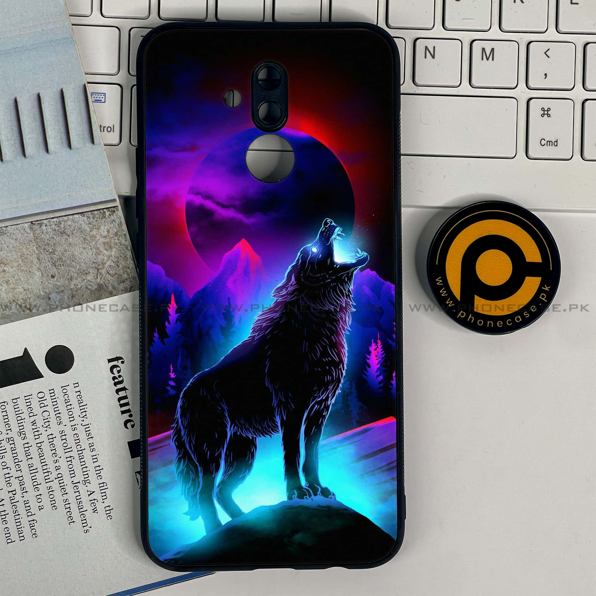 Huawei Mate 20 Lite - Wolf Series - Premium Printed Glass soft Bumper shock Proof Case