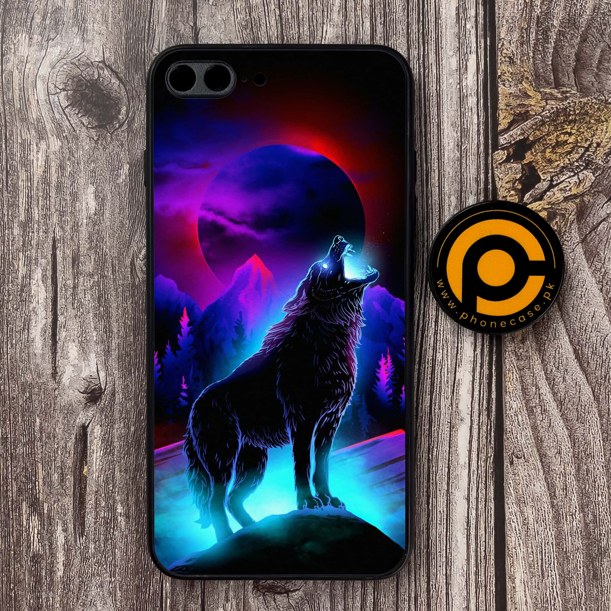 iPhone 7 Plus- Wolf Series - Premium Metal Printed soft Bumper shock Proof Case
