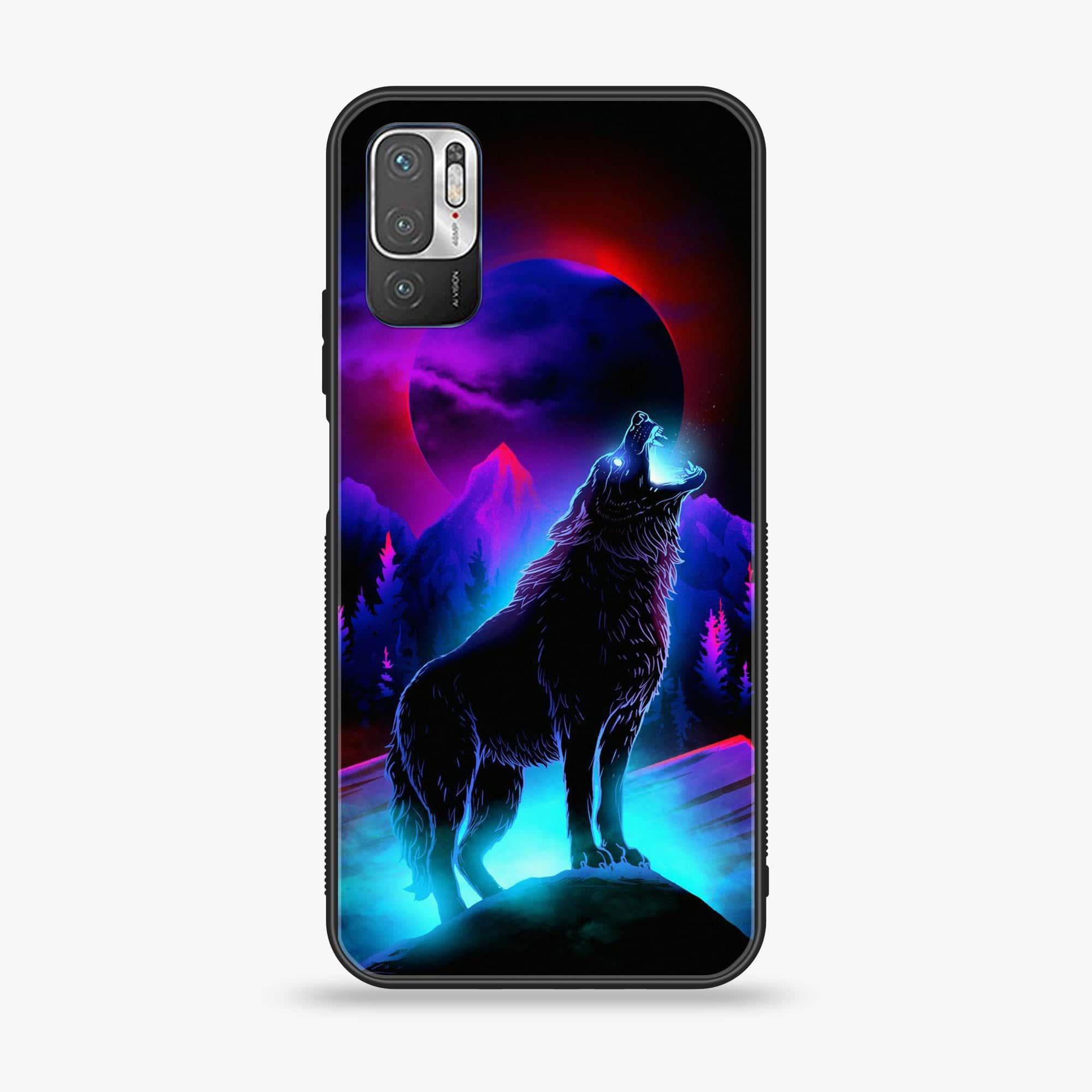 Xiaomi Redmi Note 10 5G - Wolf Series - Premium Printed Glass soft Bumper shock Proof Case