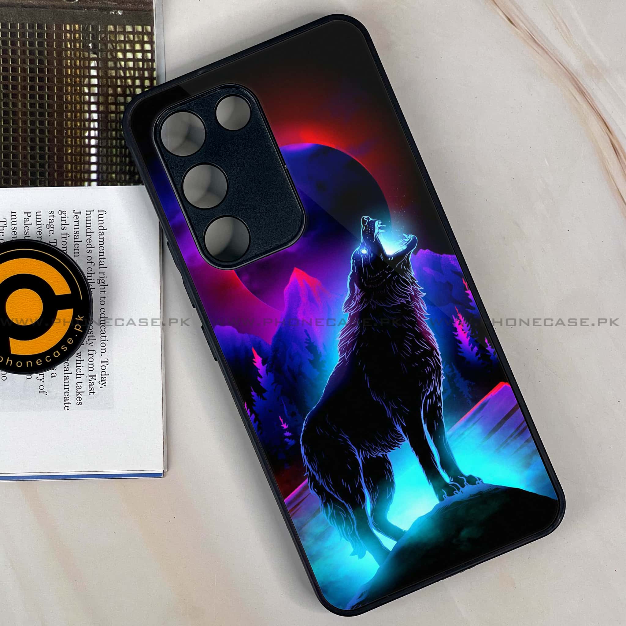 Vivo Y200e - Wolf Series - Premium Metal Printed soft Bumper shock Proof Case