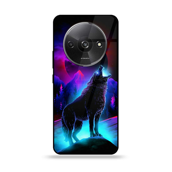 Xiaomi Redmi A3 - Wolf Design 2 - Premium Printed Glass soft Bumper shock Proof Case CS-16051