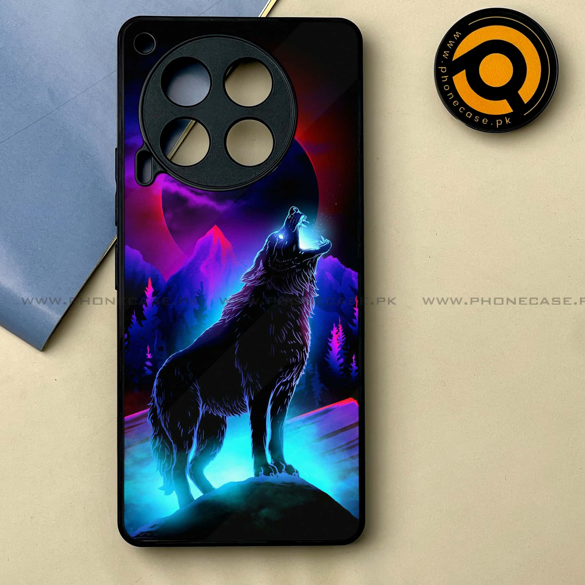 Tecno Camon 30 - Wolf Series -  Premium Printed Metal soft Bumper shock Proof Case