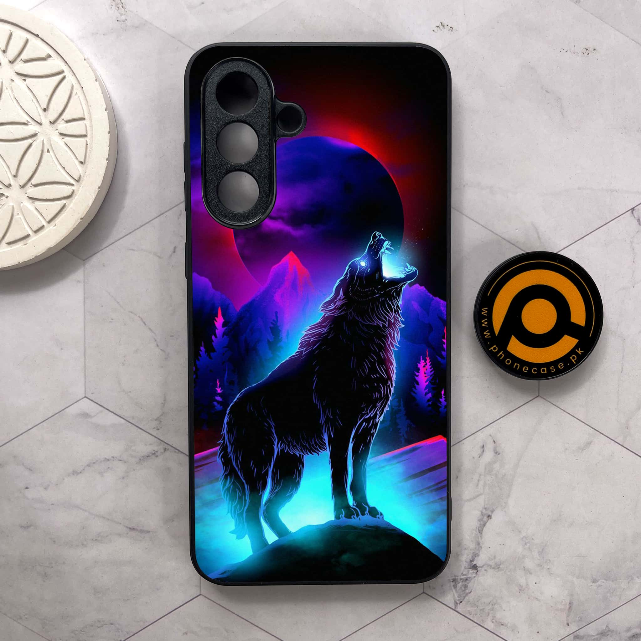 Samsung Galaxy A26 5G - Wolf Series - Premium Metal Printed soft Bumper shock Proof Case