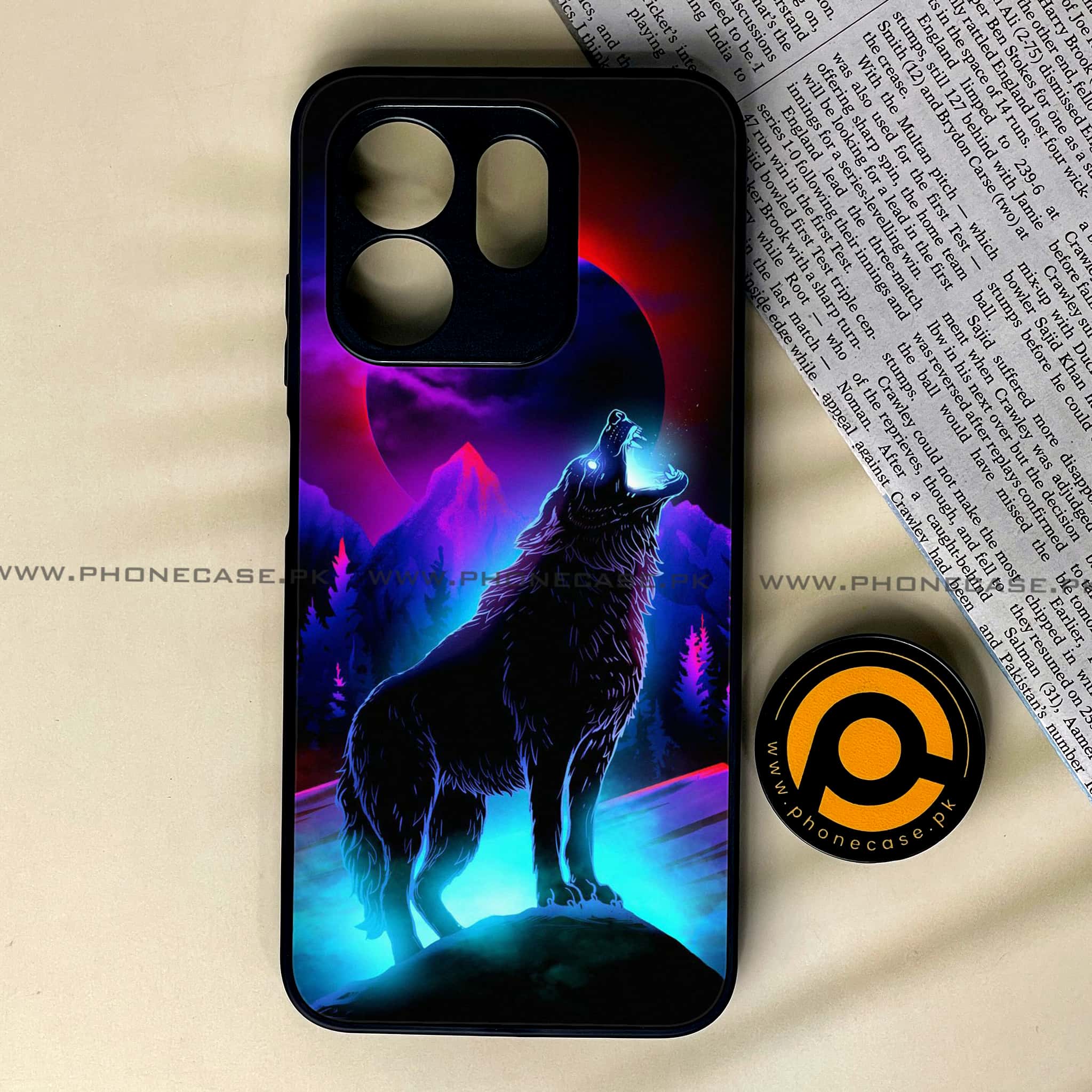 Infinix Smart 9 HD -   Wolf Series - Premium Metal Printed soft Bumper shock Proof Case