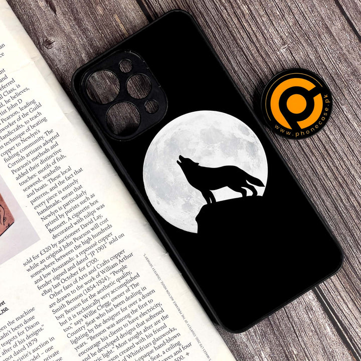 Xiaomi Redmi 12 - Wolf Design 3- Premium Printed Glass soft Bumper shock Proof Case CS-47210