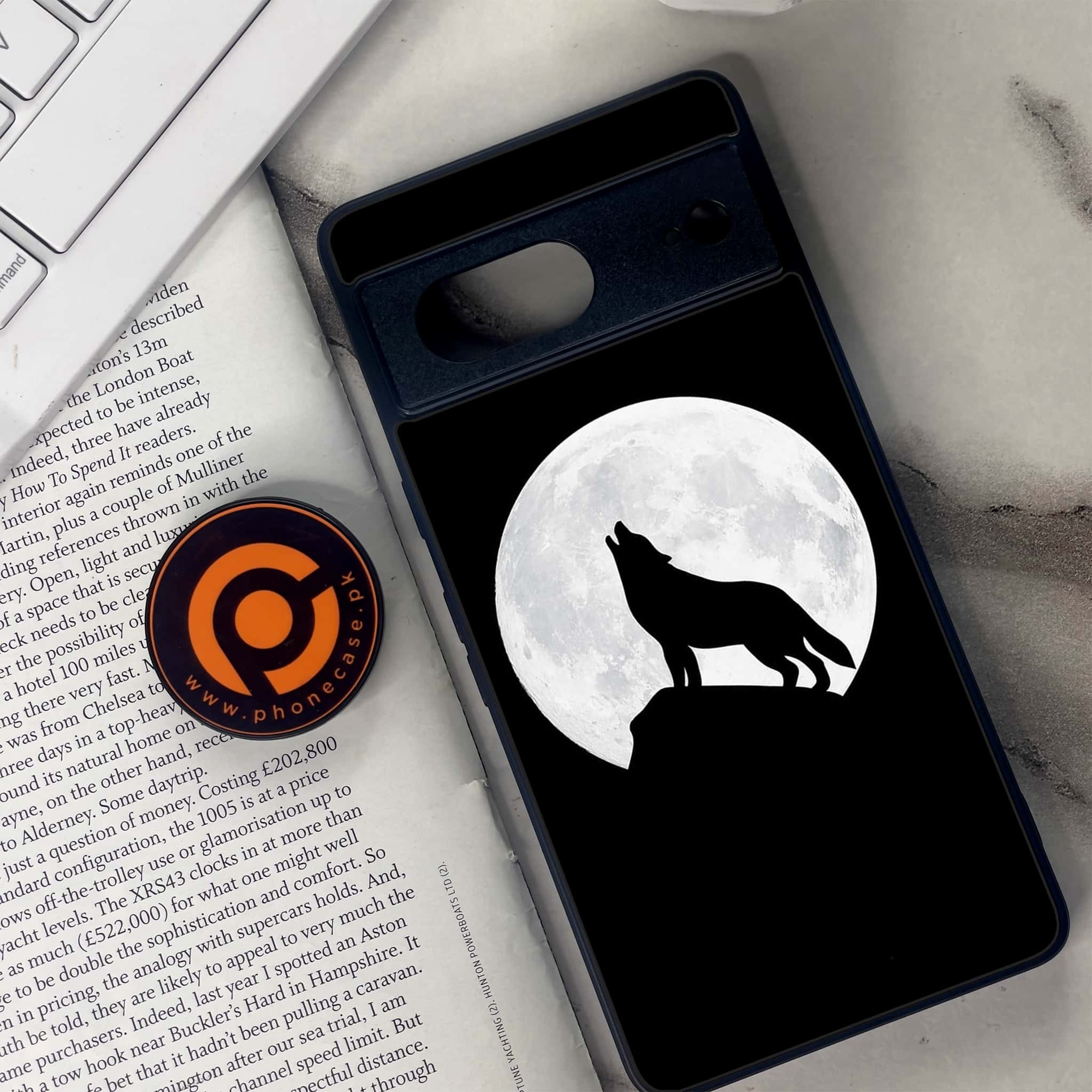 Google Pixel 7 - Wolf Series - Premium Metal Printed soft Bumper Shock Proof Case