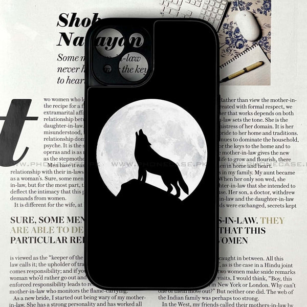 iPhone 13 Mini - Wolf Design 3- Premium Metal Printed soft Bumper shock Proof Case CS-46537