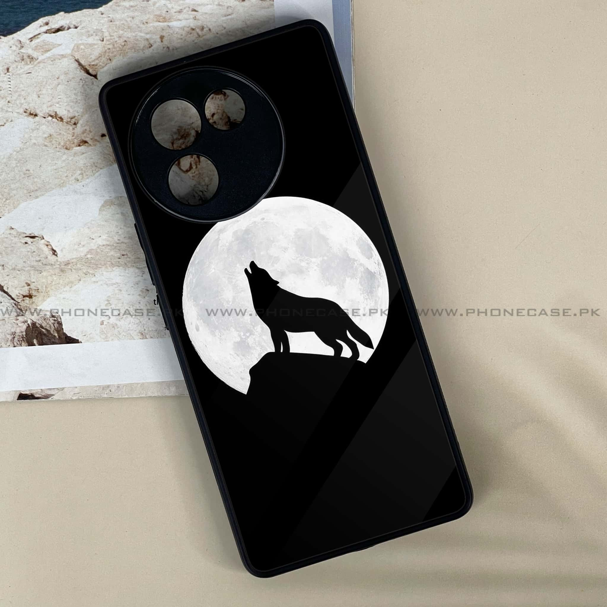 Vivo V30E - Wolf Series - Premium Printed Metal soft Bumper shock Proof Case