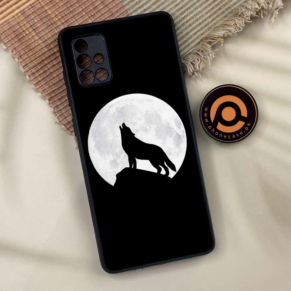 Samsung Galaxy A71 -  Wolf Series - Premium Metal Printed soft Bumper shock Proof Case