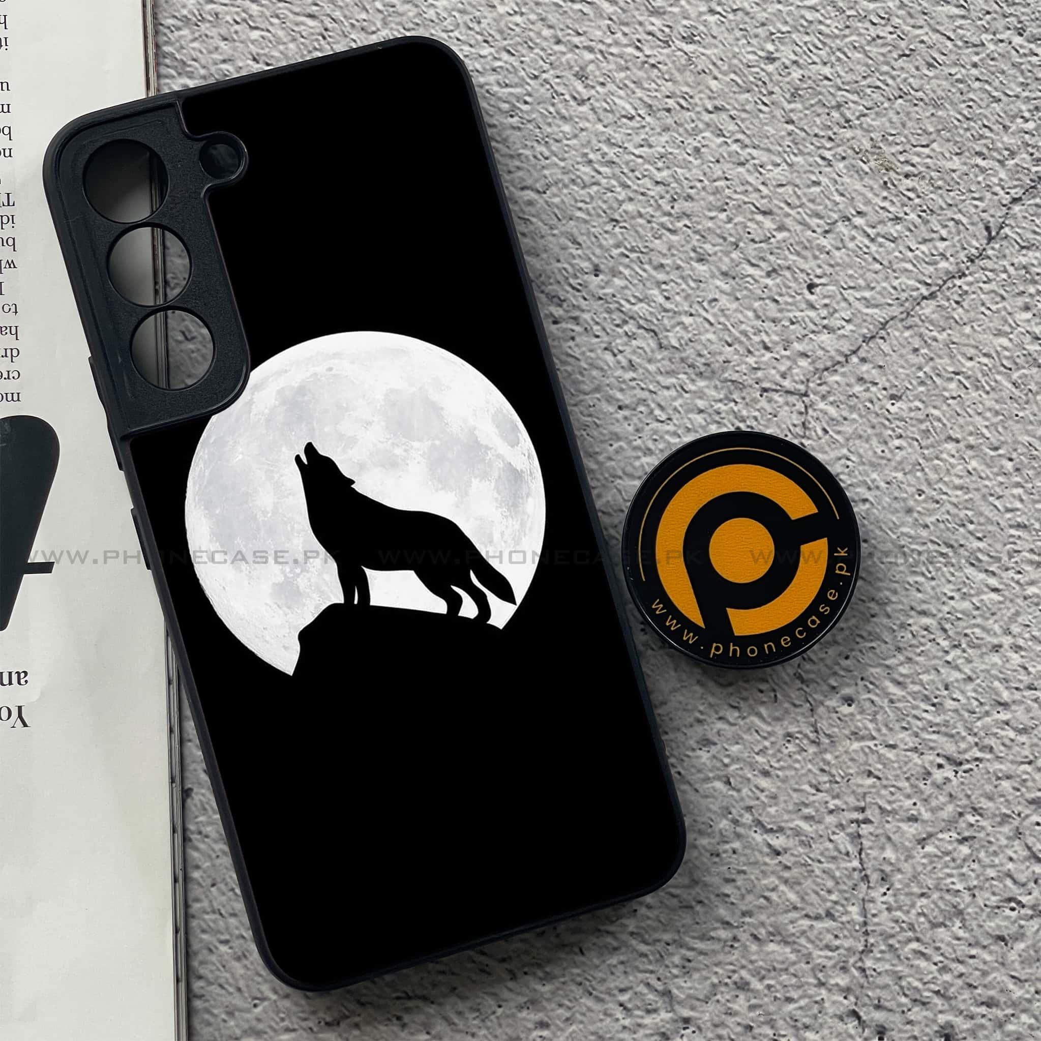 Samsung Galaxy S22 - Wolf Series - Premium Metal Printed soft Bumper shock Proof Case
