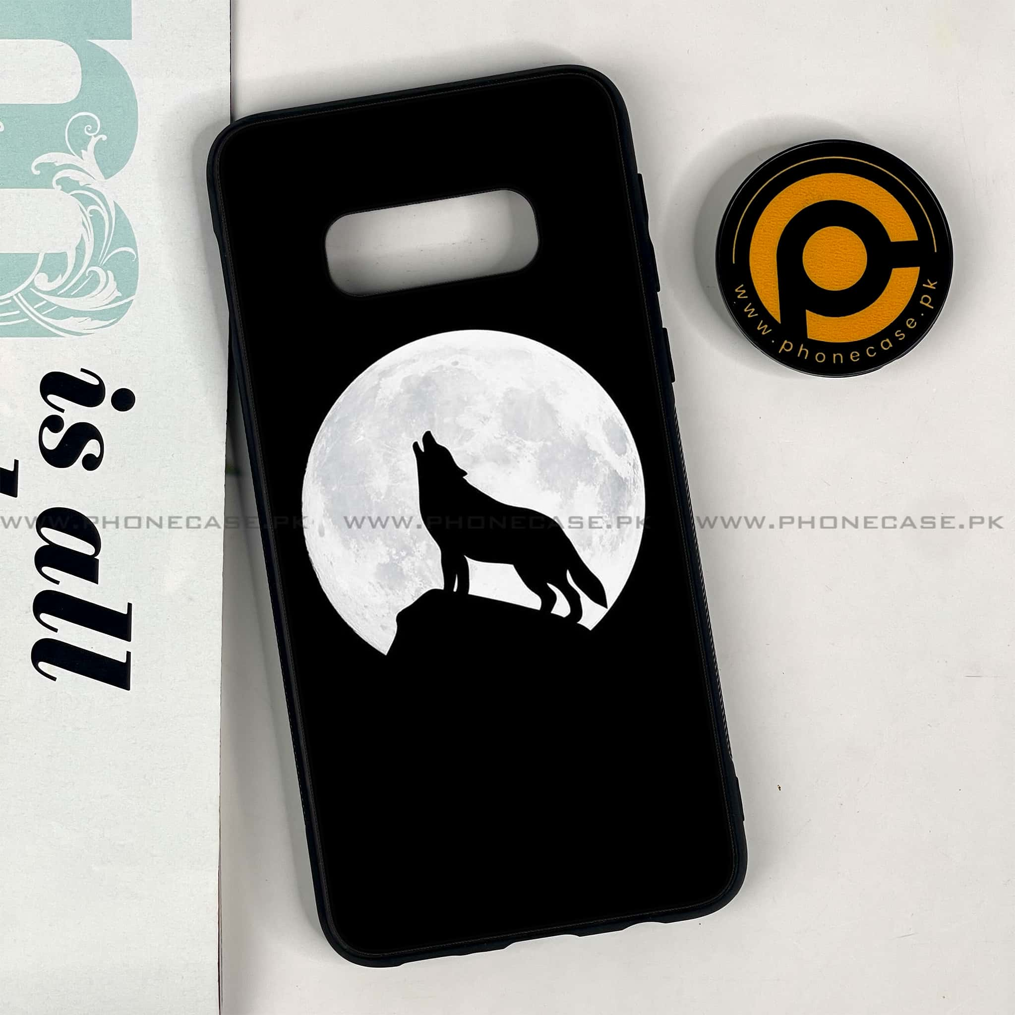 Galaxy S10e - Wolf Series - Premium Printed Glass soft Bumper shock Proof Case