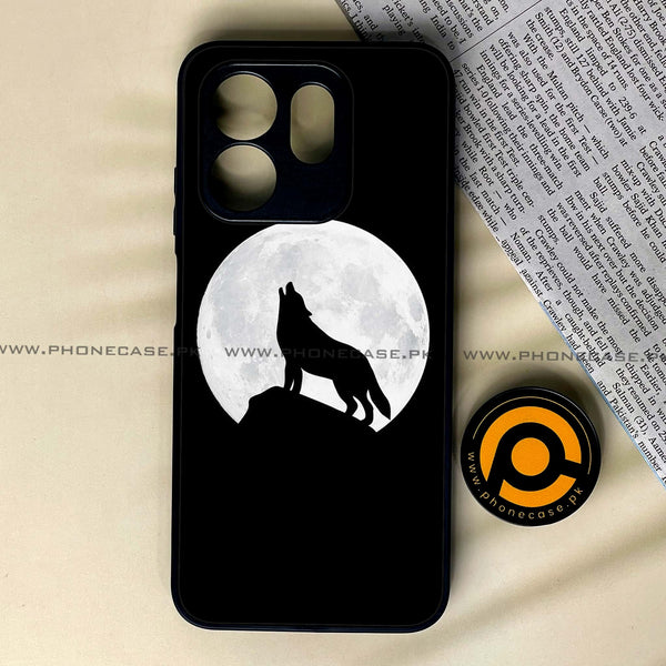 Infinix Hot 50i -   Wolf Design 3 - Premium Metal Printed soft Bumper shock Proof Case CS-41872