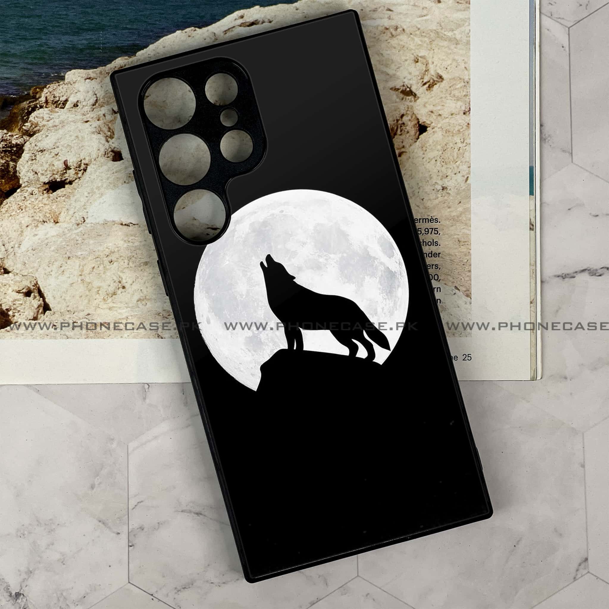 Samsung Galaxy S24 Ultra - Wolf Series - Premium Printed Glass soft Bumper shock Proof Case