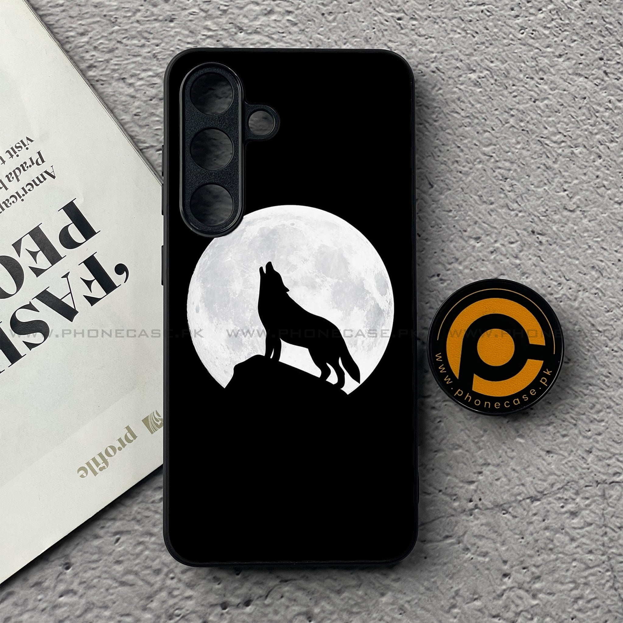 Samsung Galaxy S25 FE - Wolf Series - Premium Metal Printed soft Bumper shock Proof Case