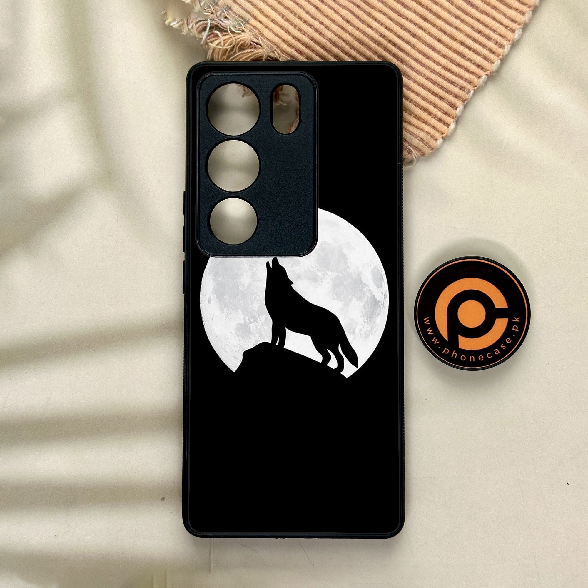 Vivo V29 - Wolf Series - Premium Printed Glass soft Bumper shock Proof Case