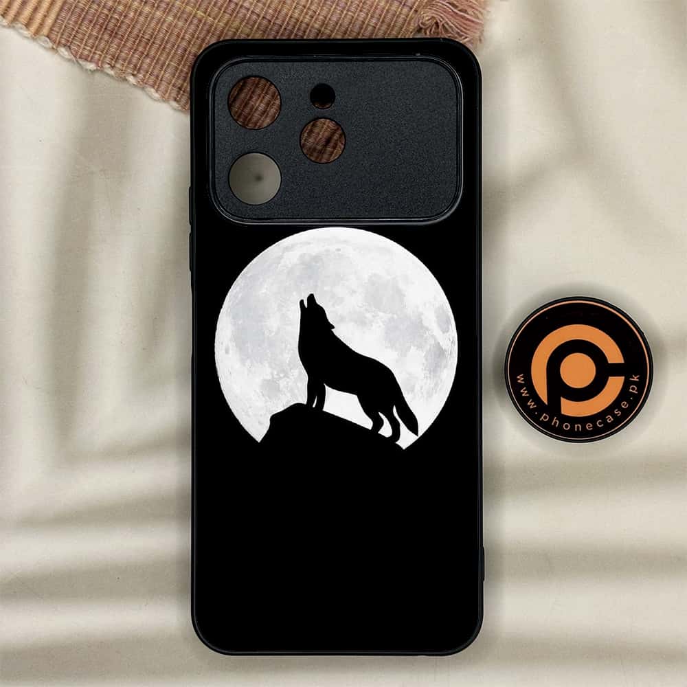 Tecno Spark 40 - Wolf Series - Premium Metal Printed soft Bumper shock Proof Case