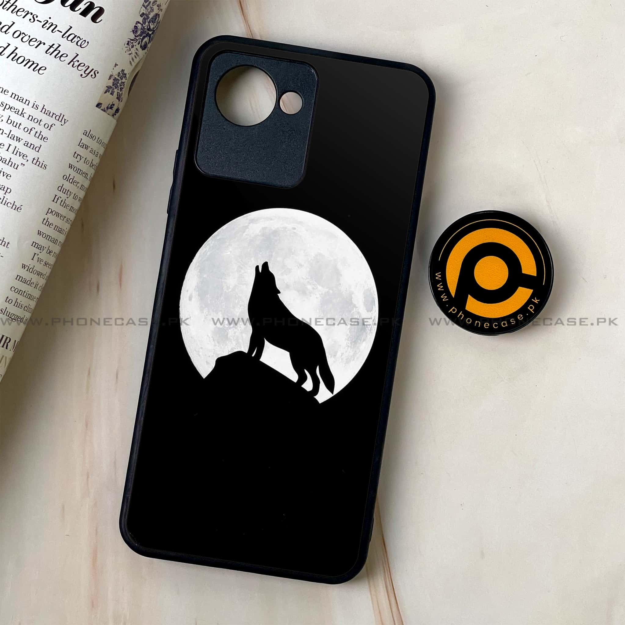 Realme C30 - Wolf Series - Premium Printed Glass soft Bumper shock Proof Case