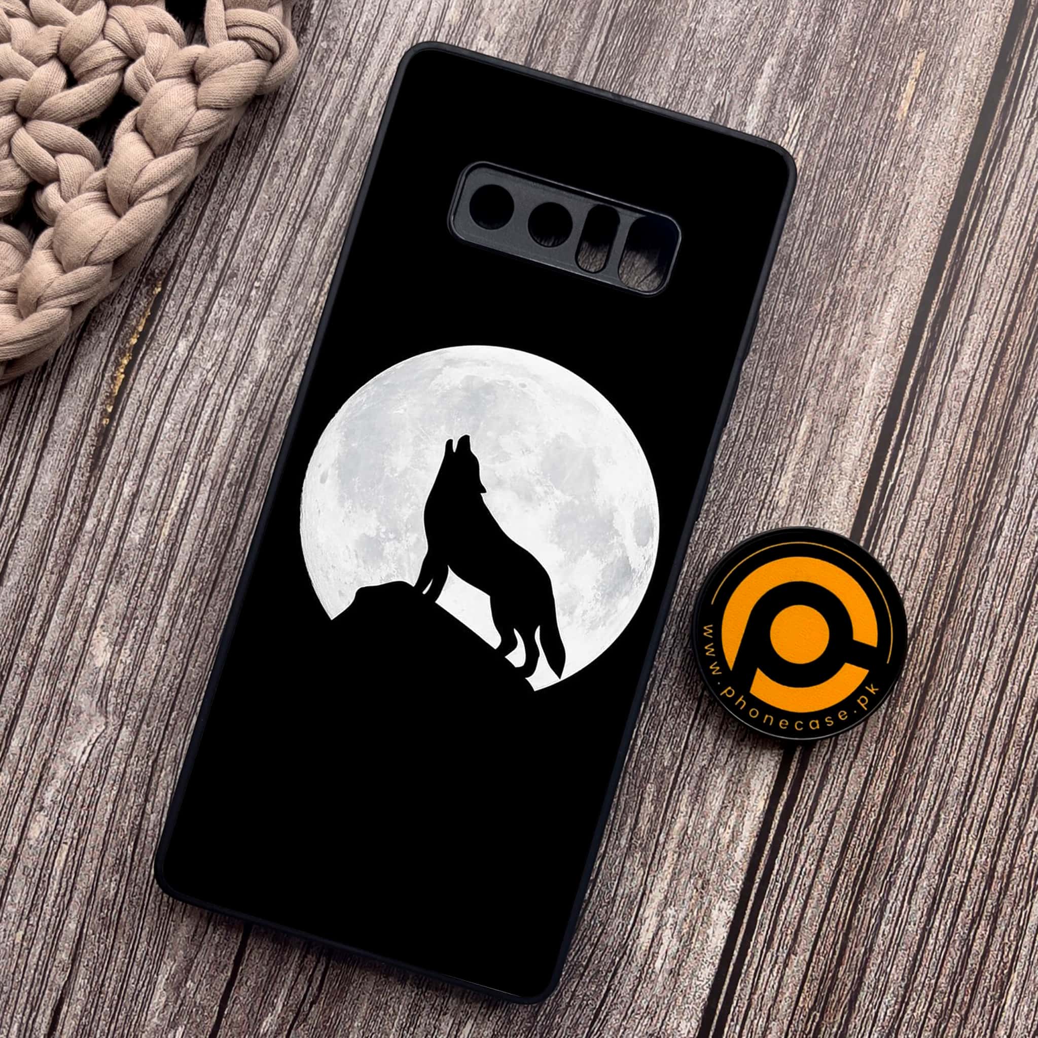 Samsung Galaxy Note 8 -Wolf Series - Premium Metal Printed soft Bumper shock Proof Case