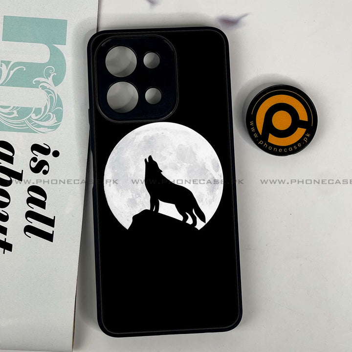 Vivo Y28 - Wolf Design 3- Premium Printed Glass soft Bumper shock Proof Case CS-47275