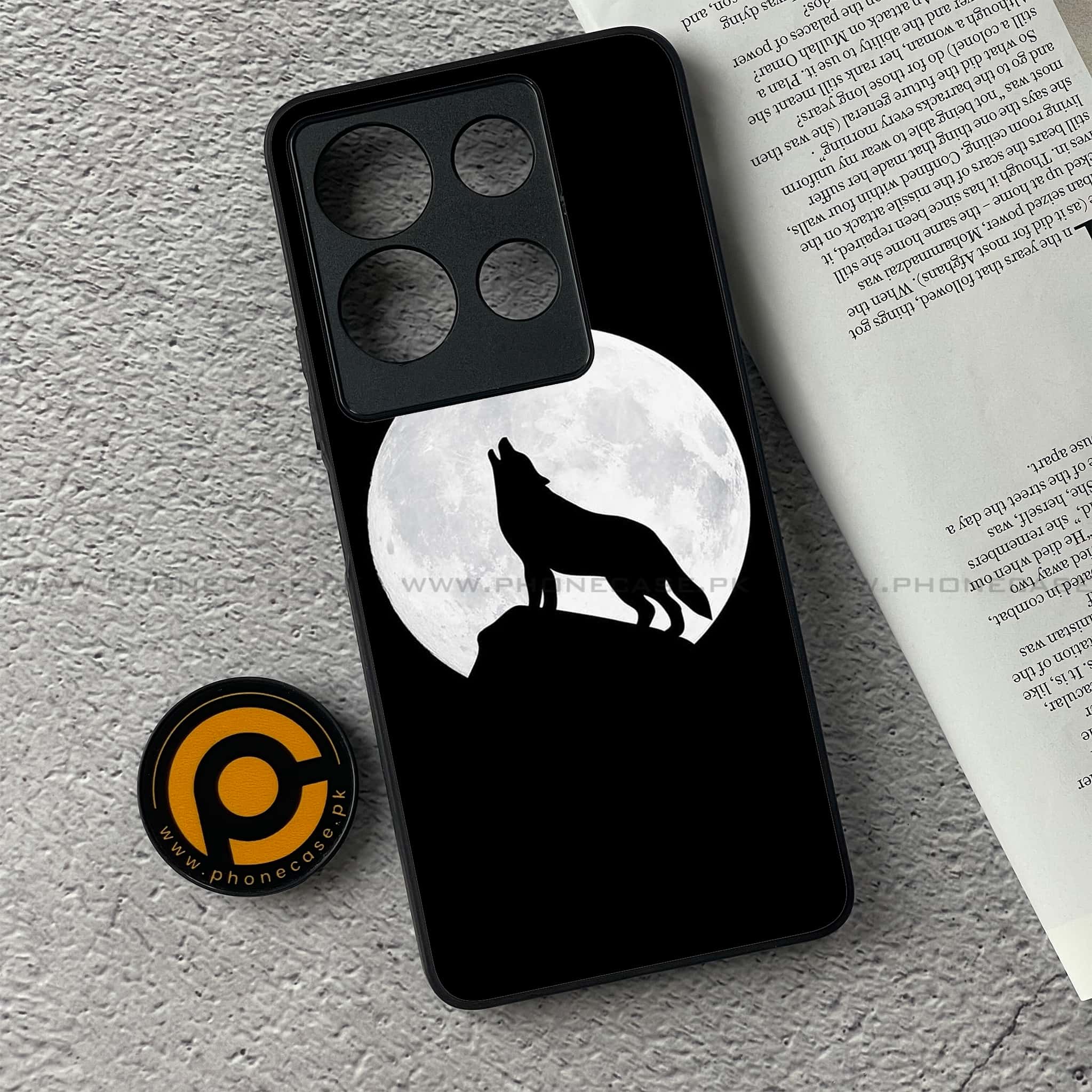 Infinix Note 30 - Wolf Series - Premium Printed Glass soft Bumper shock Proof Case